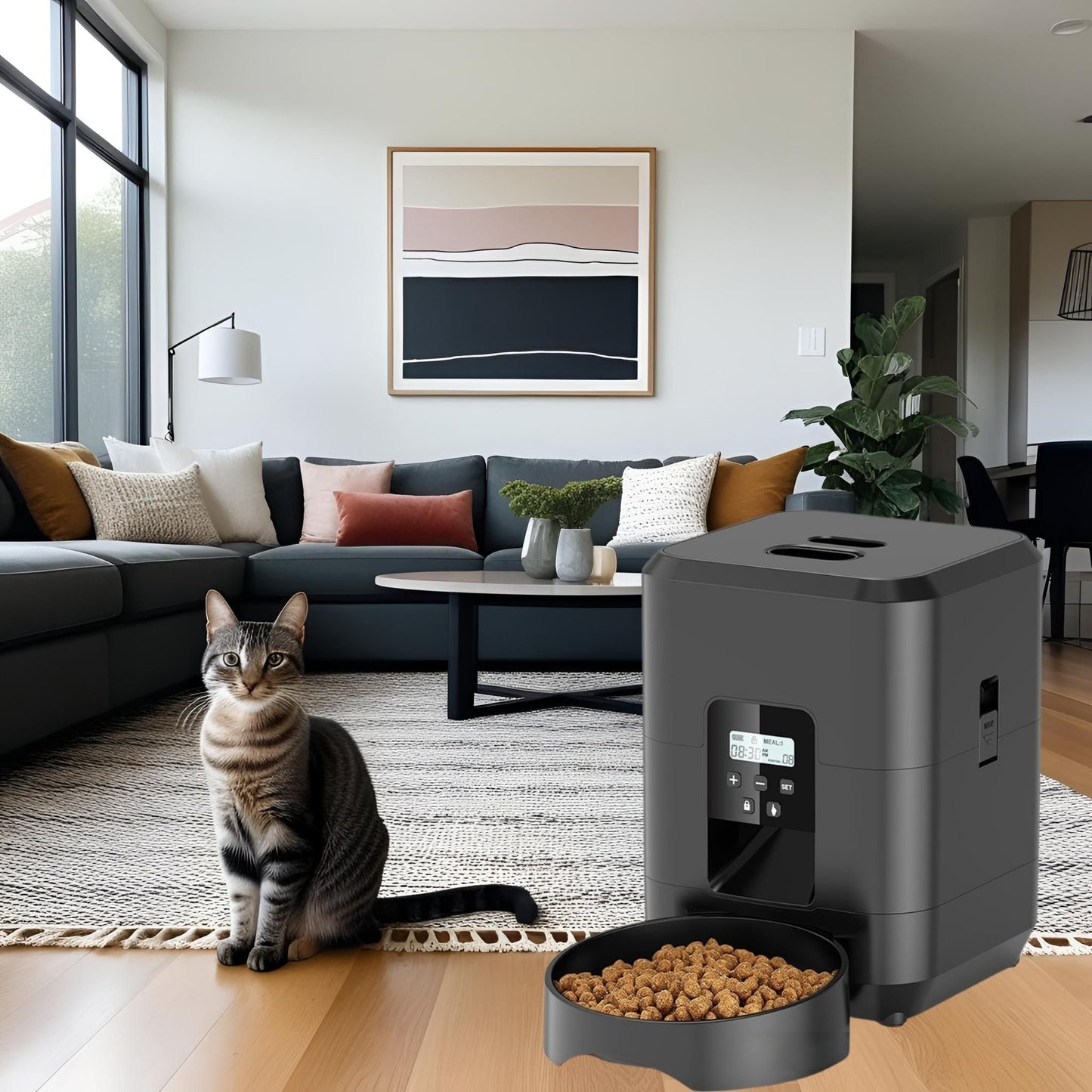 distributeur de croquettes pour chat
