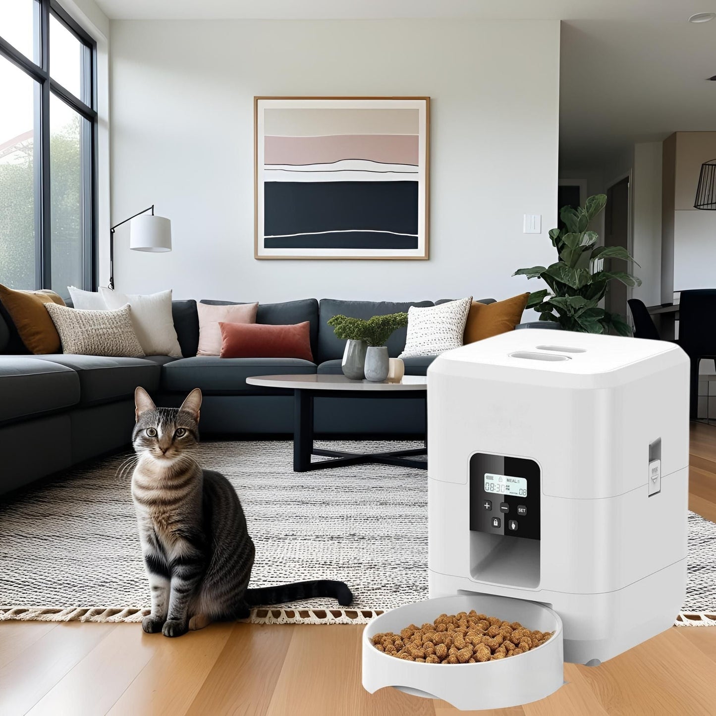 distributeur de croquettes pour chat