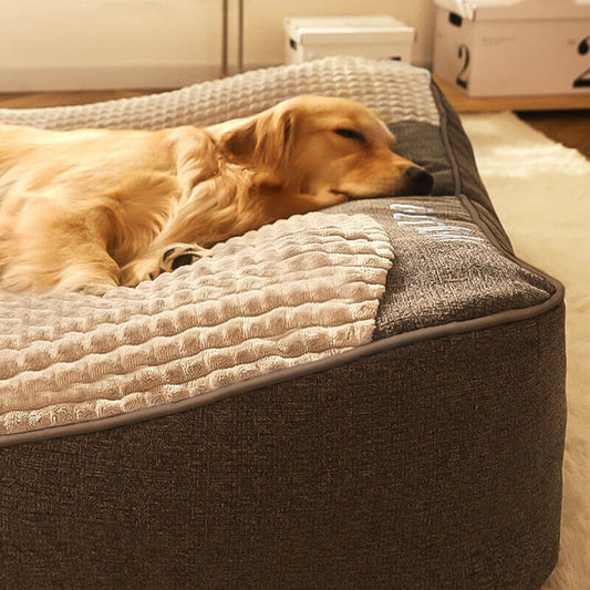Grand lit épais et anti-rayures pour chien
