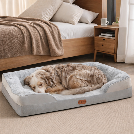 Memory Schaum Hundebett Universal C-Typ Armlehne Haustiersofa Abnehmbares Orthopädisches Hundekissen Katzenhöhle