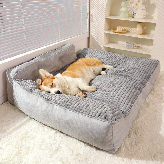 Lit-oreiller épais et lavable pour animaux