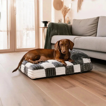 Canapé pour chien en forme d'échiquier