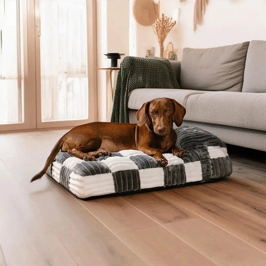 Canapé pour chien en forme d'échiquier