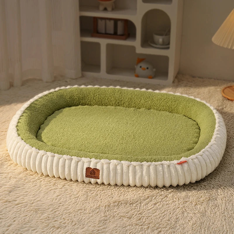 lit chien hiver velours