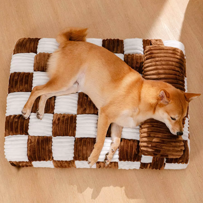 Canapé pour chien en forme d'échiquier
