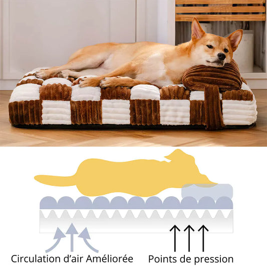 Canapé pour chien en forme d'échiquier