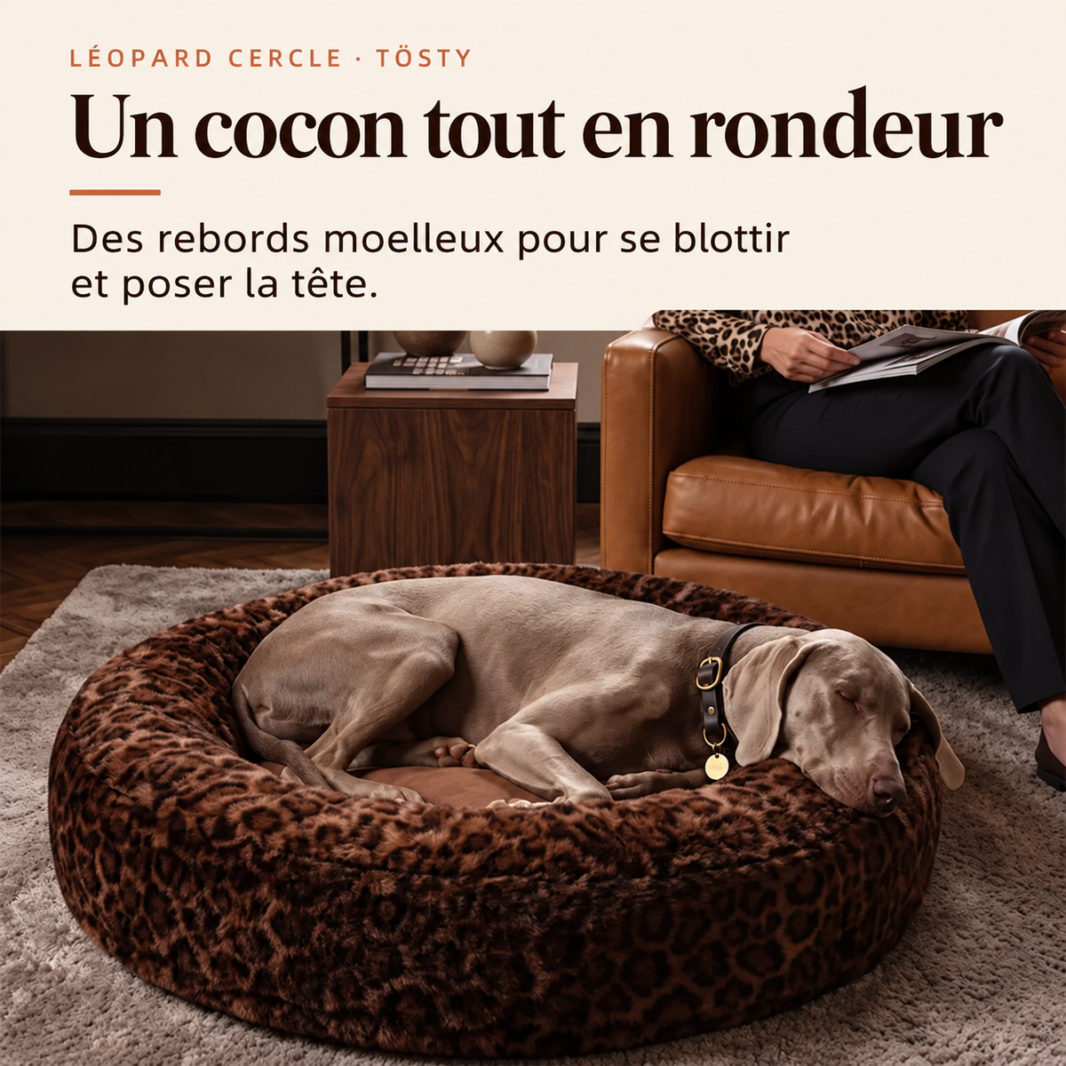 Léopard Cercle Tösty — rebords enveloppants
